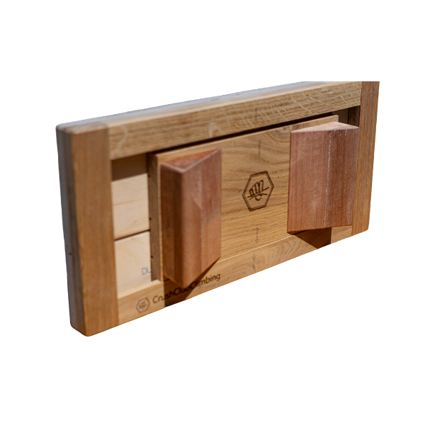 CrushClub Climbing Sloper Battle, handmade reclaimed wood climbing training game